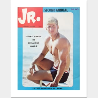 JR JUNIOR Second Annual feat Patrik Berglund - Vintage Physique Muscle Male Model Magazine Cover Posters and Art